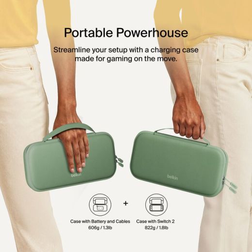 Зарядный чехол Belkin Charging Case Pistachio Green для Nintendo Switch 2 (ENA001fqSE-V1)