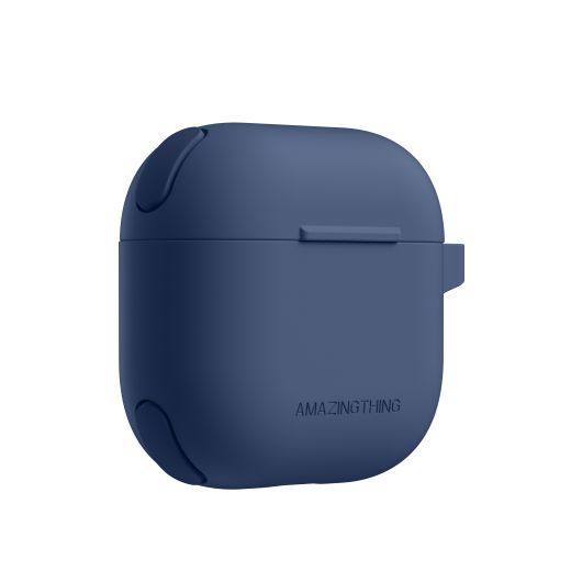 Силіконовий чохол AmazingThing Omni GripClip Case Titan Blue для Airpods 4 (APRO4OMDB)