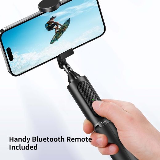 Палка для селфі на штативі Atumtek Premium Mini 80 см Phone Tripod Selfie Stick Black