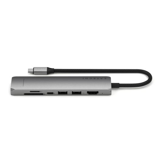 Адаптер Satechi 7-in-1 USB-C Slim Multiport Adapter with Ethernet Space Grey (ST-P7SM)