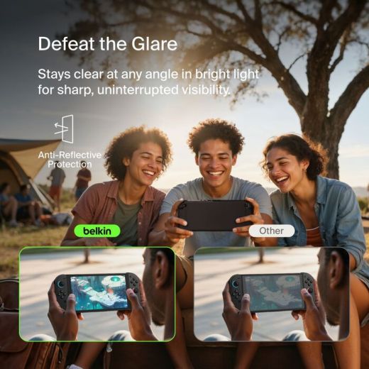 Захисне скло Belkin TemperedGlass Anti-Reflective Screen Protector для Nintendo Switch 2 (ENA004fq)