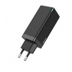 Швидка зарядка Baseus GaN Quick Travel Charger 65W (2 Type-C + 1 USB) Black