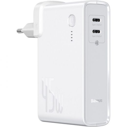 Зарядний пристрій Baseus Power Station 2-in-1 White 10000mAh (PPNLD-F02)
