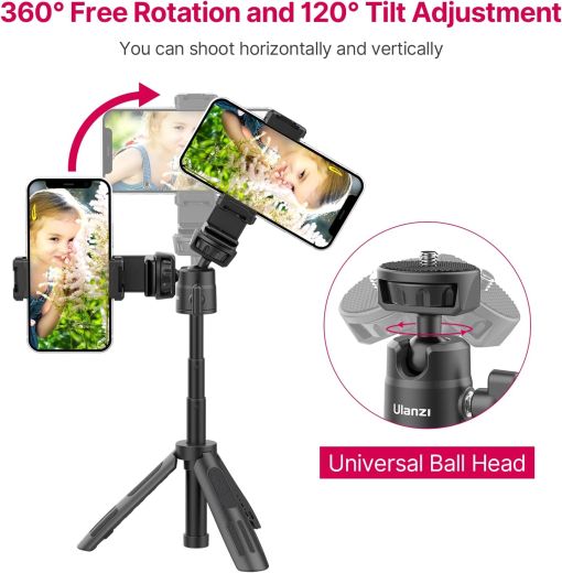 Мини-штатив ULANZI M12 Extendable Selfie Stick для Gopro
