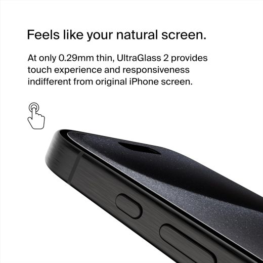 Защитное стекло Belkin ScreenForce UltraGlass 2 Treated для iPhone 15 Pro Max (OVA134zz)