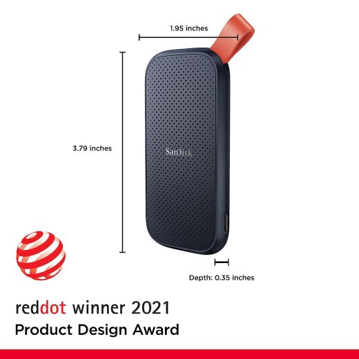 Зовнішній SSD-накопичувач SanDisk 2TB Portable SSD Black (‎SDSSDE30-2T00-G26)