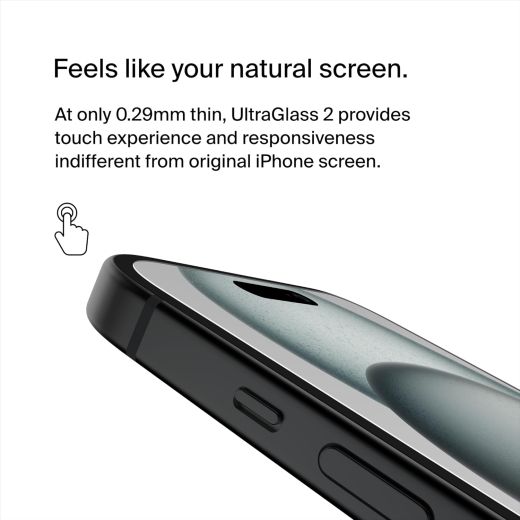 Захисне скло Belkin ScreenForce UltraGlass 2 Treated для iPhone 15 Plus (OVA132zz)