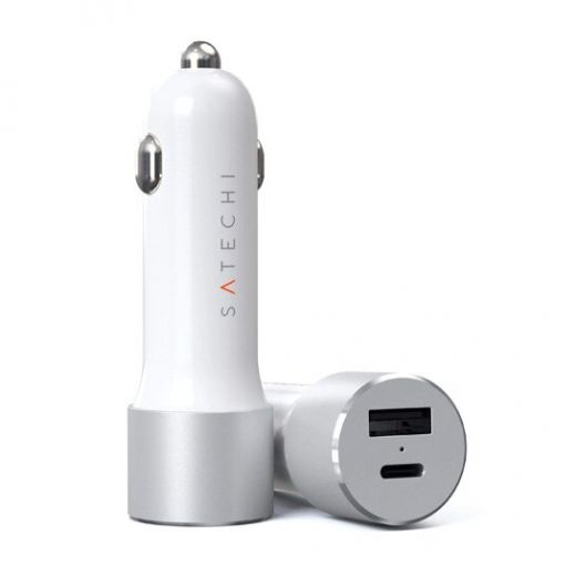 Автомобильное зарядное устройство Satechi 72W Type-C PD Car Charger Silver (ST-TCPDCCS)