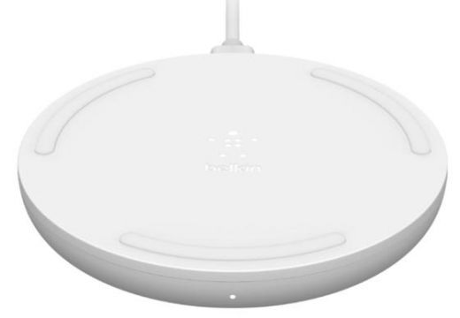 Безпровідна зарядка Belkin Pad Wireless Charging Qi, 15W, White (WIA002VFWH)