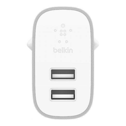 Быстрая зарядка Belkin Home Charger 24W DUAL USB 4.8A, Silver (F7U049VFSLV)