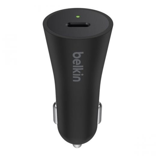 Автомобильное зарядное устройство Belkin Car Charger 27W Power Delivery Port USB-C 3.0A, black (F7U071BTBLK)