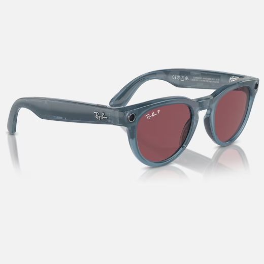 Умные очки Ray Ban Meta Headliner Shiny Jeans | Dusty Red