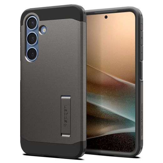 Чехол-подставка Spigen Tough Armor MagSafe Gunmetal для Samsung Galaxy S25 (ACS09009)