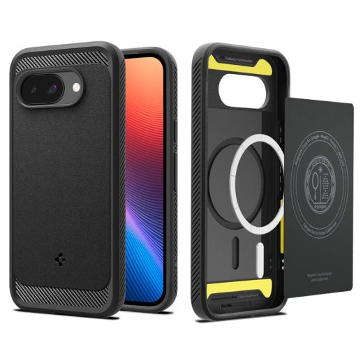 Протиударний чохол Spigen Rugged Armor MagSafe Matte Black для Google Pixel 9a (ACS09041)