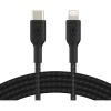 Кабель Belkin BRAIDED USB-C to Lightning Black 2 метра (CAA004BT2MBK)