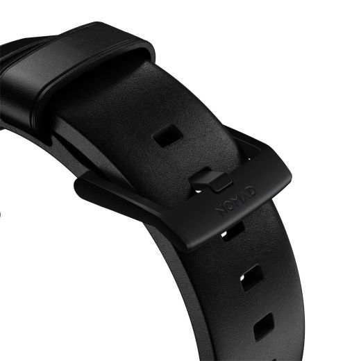 Шкіряний ремінець Nomad Modern Band Horween Leather Black / Black Hardware для Apple Watch 49мм | 46мм | 45мм | 44мм