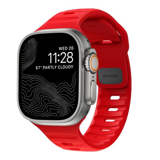 Силіконовий ремінець Nomad Sport Band Night Watch Red для Apple Watch 49мм | 45мм | 44мм (Limited Edition)
