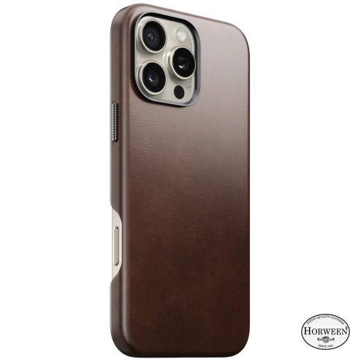 Шкіряний чохол Nomad Traditional Horween Leather Case Rustic Brown для iPhone 16 Pro Max