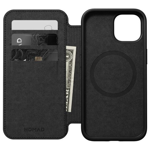 Кожаный чехол-книжка Nomad Modern Leather Folio Brown для iPhone 15
