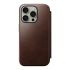 Шкіряний чохол-книжка Nomad Modern Horween Leather Folio Case Rustic Brown для iPhone 15 Pro