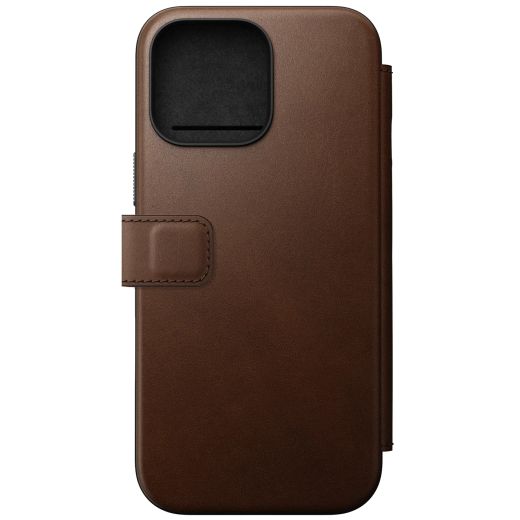 Кожаный чехол-книжка Nomad Leather Folio Case Brown для iPhone 16 Pro Max (NM01674085)