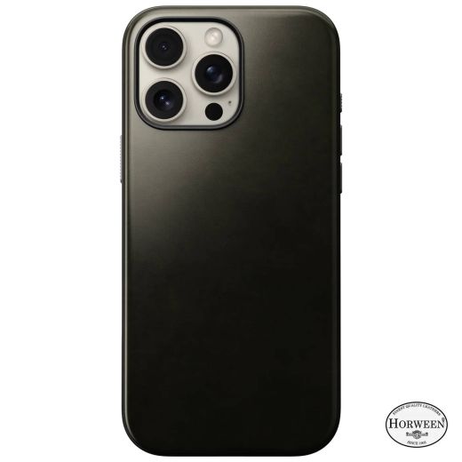 Шкіряний чохол Nomad Modern Horween Leather Case Green Chrome для iPhone 16 Pro (NM01688785)