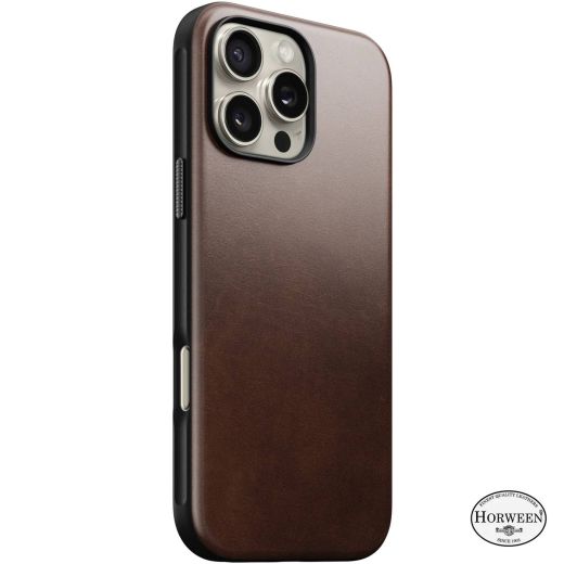 Кожаный чехол Nomad Modern Horween Leather Case Rustic Brown для iPhone 16 Pro Max (NM01689485)