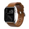 Кожаный ремешок Nomad Modern Band Tan Leather / Silver Hardware для Apple Watch 49мм | 45мм | 44мм