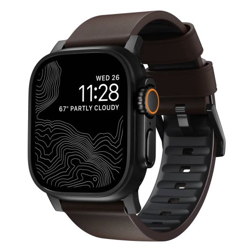 Кожаный ремешок  Nomad Active Band Pro Classic Brown Leather / Black Hardware для Apple Watch 49мм | 45мм | 44мм