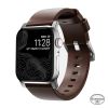 Кожаный ремешок Nomad Modern Band Horween Leather Rustic Brown / Silver Hardware для Apple Watch 49мм | 45мм | 44мм