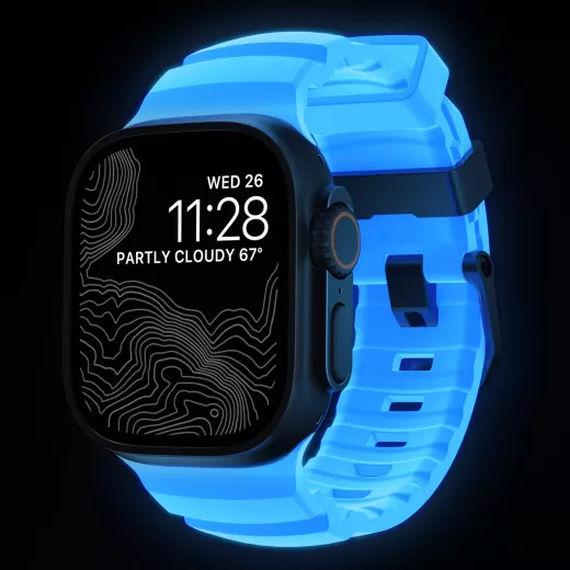 Ремінець Nomad Rocky Point Band Icy Blue Glow / Black Hardware для Apple Watch 49мм | 46мм | 45мм | 44мм