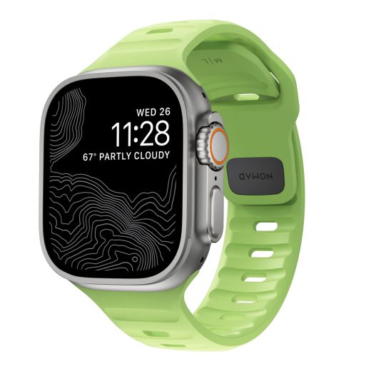 Силіконовий ремінець, що світиться в темряві Nomad Sport Band Glow 2.0 для Apple Watch 49мм | 46мм | 45мм | 44мм (Limited Edition)