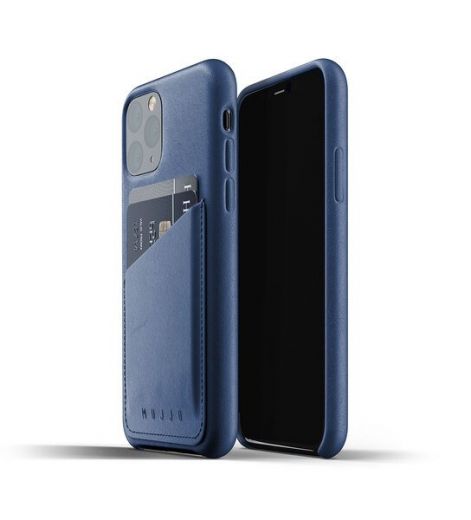 Чехол Mujjo Full Leather Wallet Monaco Blue (MUJJO-CL-002-BL) для iPhone 11 Pro