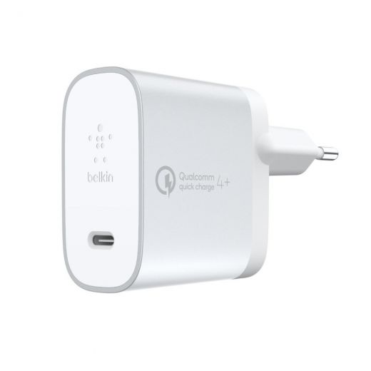 Сетевое зарядное устройство Belkin Home Charger 27W Power Delivery/Quick Charge 4.0, USB-C 1.2m, Silver (F7U074VF04-SLV)