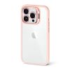 Чехол с защитным стеклом для камеры CasePro Metal Stand Case Pink Sand with Glass Camera для iPhone 15 Pro
