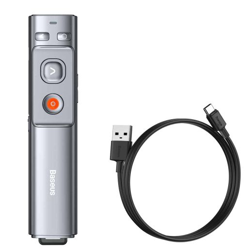 Лазерна вказівка Baseus Orange Dot PPT (Red Laser) Grey (WKCD000013)