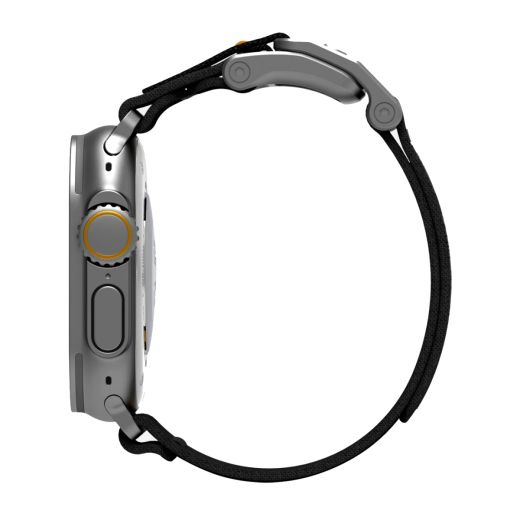 Ремешок Aulumu A11 Mag Buckle Slim Band Silver Black для Apple Watch 49мм | 45мм | 44мм