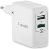 Зарядное устройство Spigen Essential F207 Quick Charge 3.0 Wall Charger White (000AD21390)