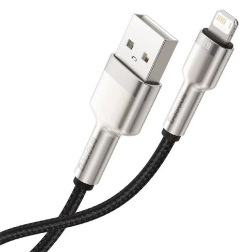 Кабель Baseus Cafule Metal USB-A to Lightning 1m Black (CALJK-A01)