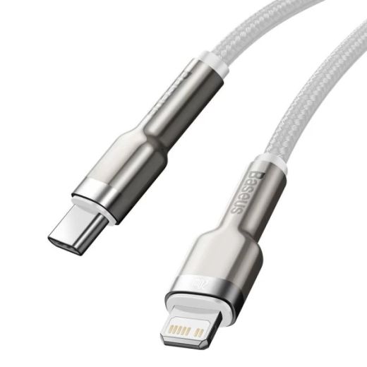 Кабель Baseus Cafule Series Metal Data Cable Type-C to iP PD 20W 2m White (CATLJK-B02)