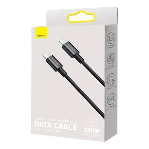 Кабель Baseus Superior Series Fast Charging Data Cable Type-C to Type-C 100W 1m Black (CATYS-B01)