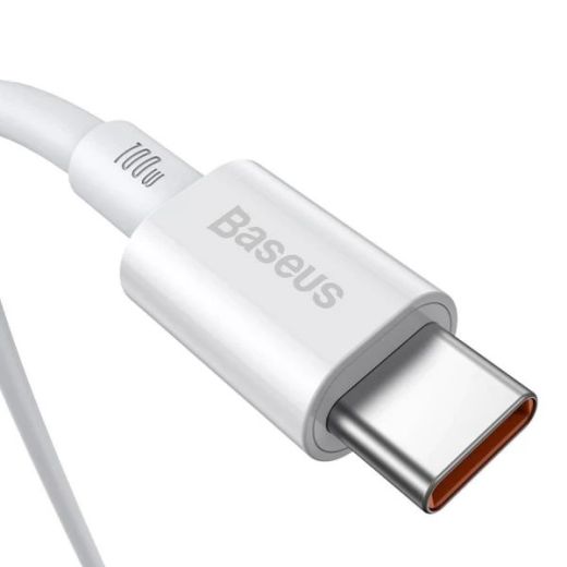 Кабель Baseus Superior Series Fast Charging Data Cable Type-C to Type-C 100W 1m White (CATYS-B02)