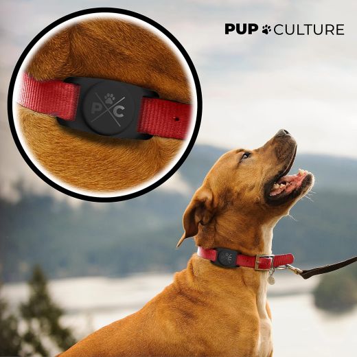 Чехол на ошейник Pup Culture AirTag Dog Collar Holder Black для AirTag