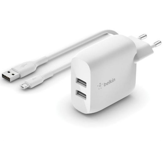 Сетевое зарядное устройство Belkin Boost Up Charge Dual USB-A Home Charger + USB-A/USB-C (WCE001VF1MWH)