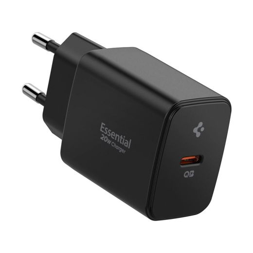 Швидка зарядка Spigen Essential 20W Wall Charger EE201EU Black (ACH09217)