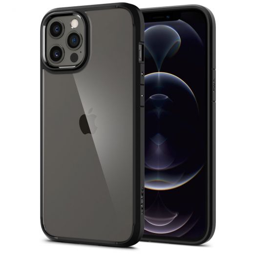 Чохол Spigen Crystal Hybrid Matte Black для iPhone 12 Pro Max (ACS01477)