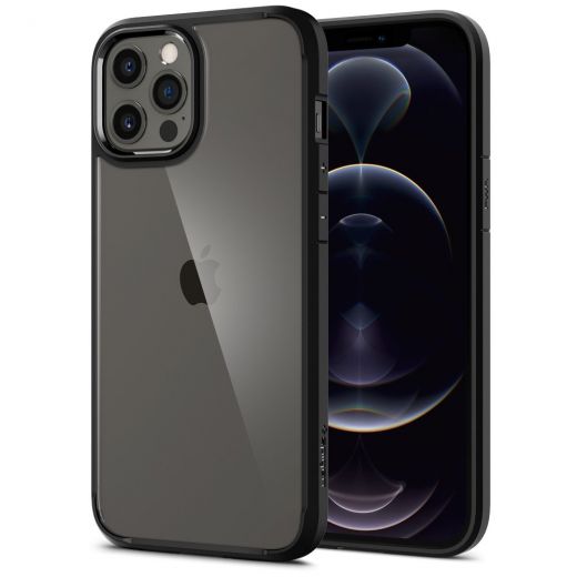 Чехол Spigen Crystal Hybrid Matte Black для iPhone 12 Pro Max (ACS01477)