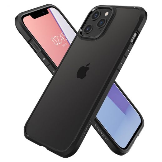 Чехол Spigen Crystal Hybrid Matte Black для iPhone 12 Pro Max (ACS01477)