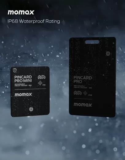 Трекер-карта Momax PinCard Pro Mini Rechargeable Find My Tracker Black