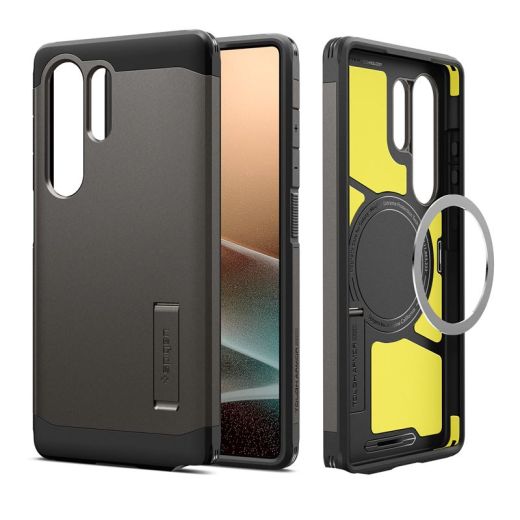 Чохол-підставка Spigen Tough Armor MagSafe Gunmetal для Samsung Galaxy S25 Ultra (ACS08965)